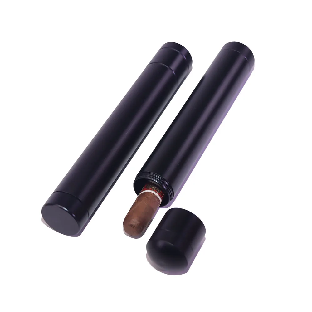 1Pc, Aluminum Alloy Storage Tube, Cigar Tube, Big Size Detachable Moisture-Proof Anti-Fall Sealed Tube, Portable Cigar Case Perf