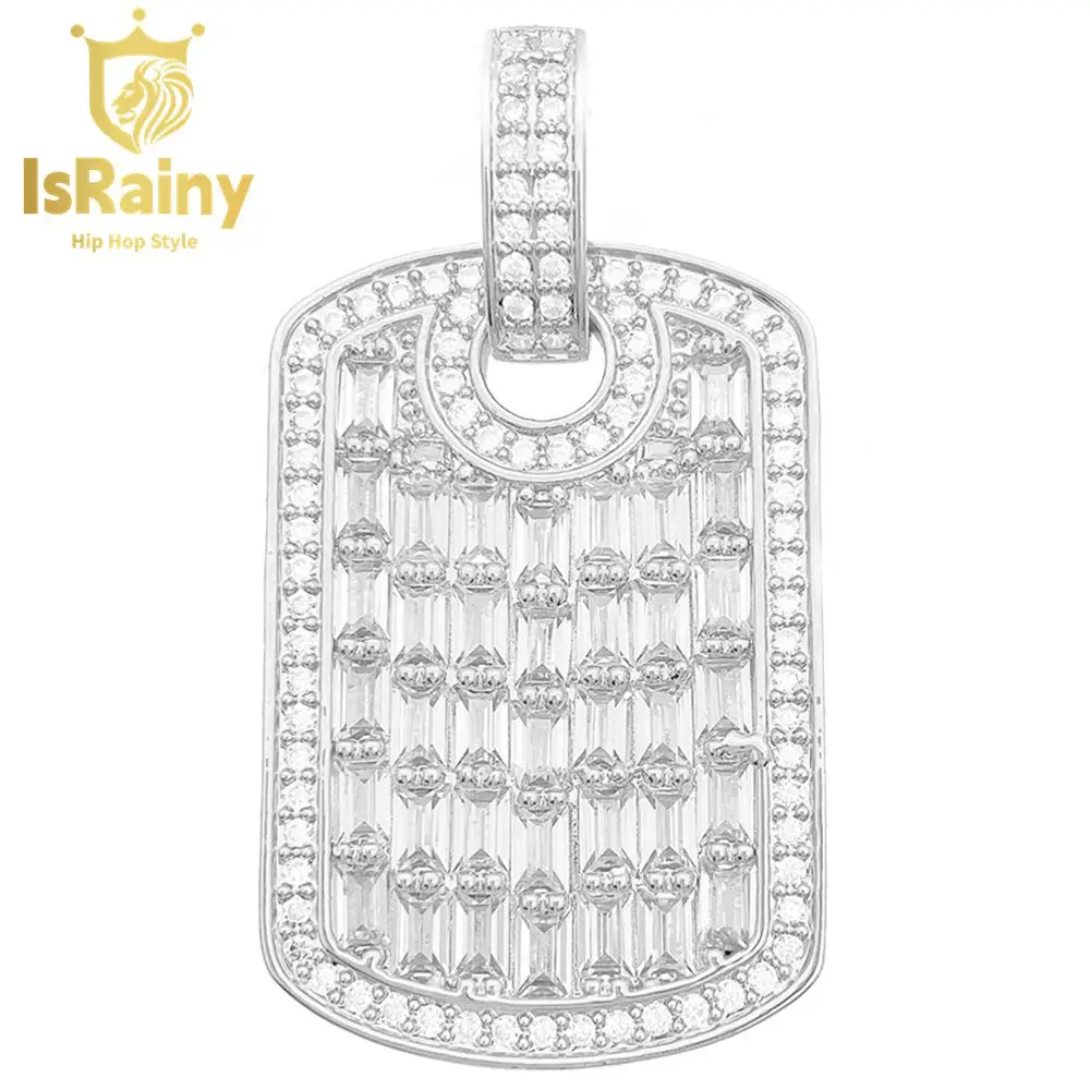 IsRainy Hip Hop Rock 100% 925 Sterling Silver VVS D Color Real GRA Moissanite Full Diamonds Pendant Fine Jewelry Wholesale