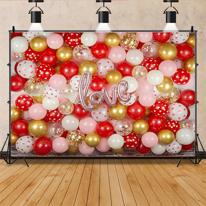 

SHENGYONGBAO Valentine's Day Photography Backdrops Props Lover Rose Flower Wall Wedding Store Brick Wall Photo Background AL-07