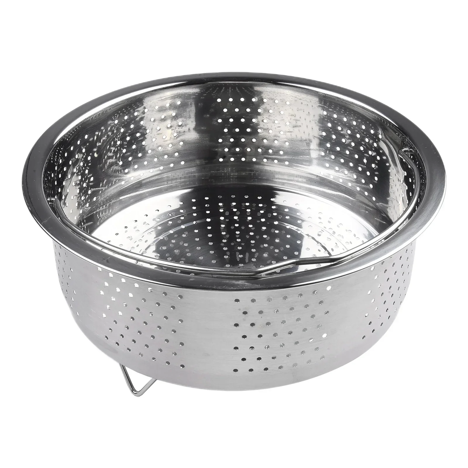 Steamer Basket Steamer Pot Bar For Pressure Cooker Steam Basket Silver Stainless Steel 1pcs Kitchen Silicone Handle