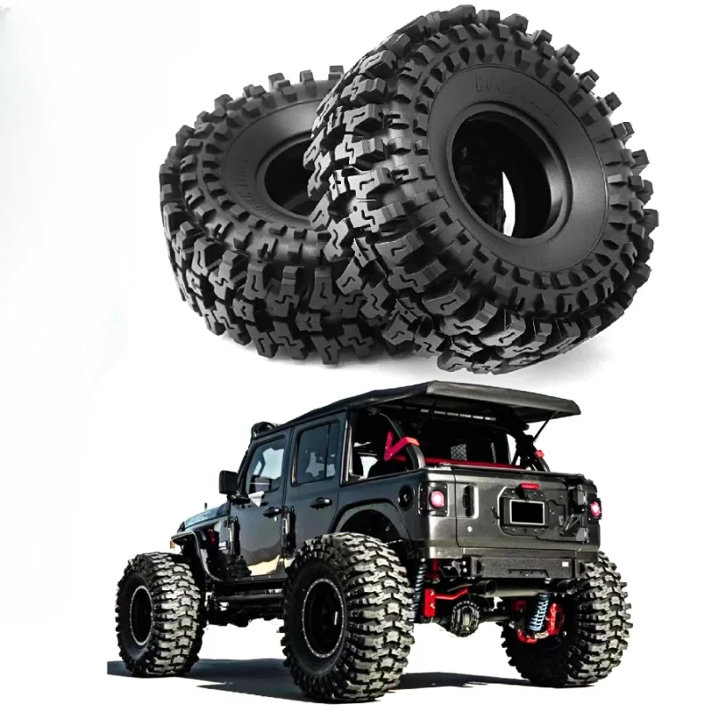 

4PCS 120MM 1.9" Rubber Rock Tyres Wheel Tires for 1:10 RC Crawler Car Axial SCX10 90046 AXI03007 TRX4 Redcat Gen8