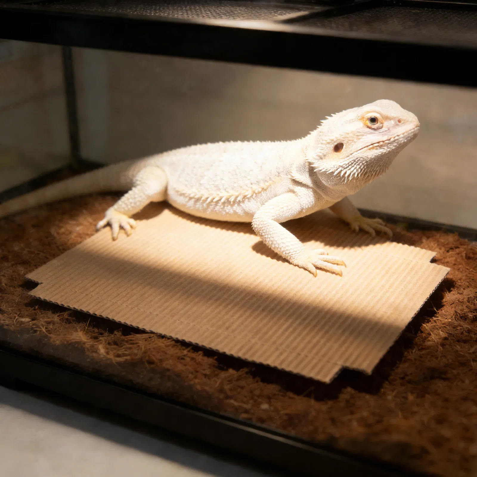 

100Pcs Reptile Terrarium Liner Corrugated Cardboard 12.2x8.3 Inch High Absorbency Substrate for Snake Lizard Bearded Dragon Tank