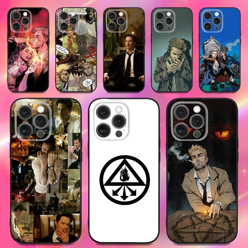 

C-Constantine Anime Movie Phone Case For iPhone 16,15,14,13,12,11,Pro,Max,Plus,X,XS,XR,SE,8,7,Mini,Soft Silicone Black Case