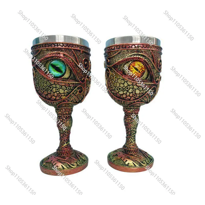 

Holy Grail Decorative Longan Goblet Personality Bar Vintage Mug Demon's Eye Ice Fire Tree of Life Cocktail Mug