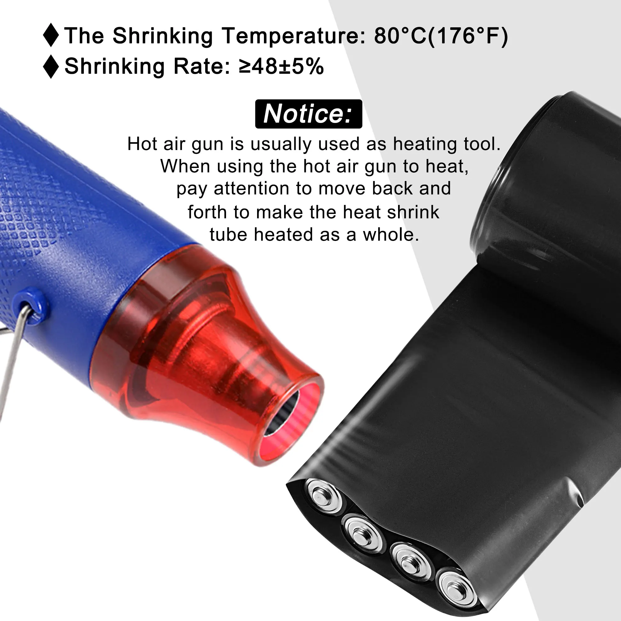 1-10m Battery Wrap PVC Heat Shrink Tubing 14-63mm Dia 23-100mm Flat Width Good Insulation Heat Shrinkable Tube for Battery Pack
