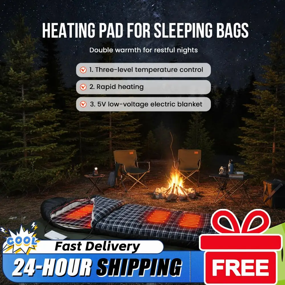 

Intelligent 5-Zone Heating Camping USB Heating Sleeping Mat Portable USB Heated Sleeping Bag Pad with 5 Heating Zone for Outdoor