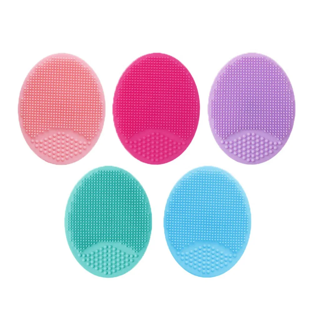 5 pezzi spazzola per la pulizia del viso in silicone viso pori profondi cura della pelle scrub strumento detergente nuovo mini bellezza morbida pulizia profonda esfoliante