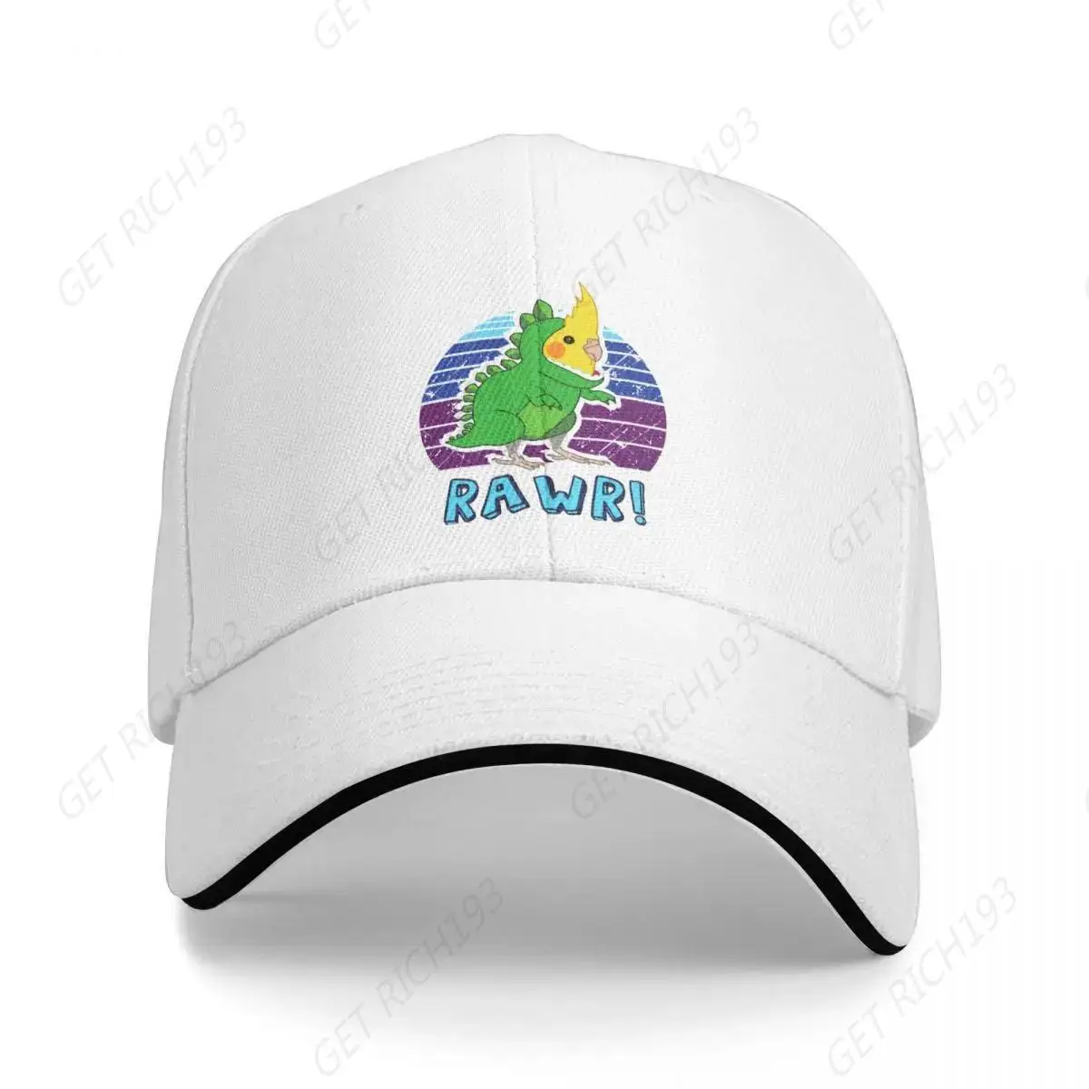 Aesthetic Dinosaur Animal Parrots Cockatiel Doodle Outdoor Cap Sun Visor Hip Hop Caps Cowboy Hat Peaked Hats