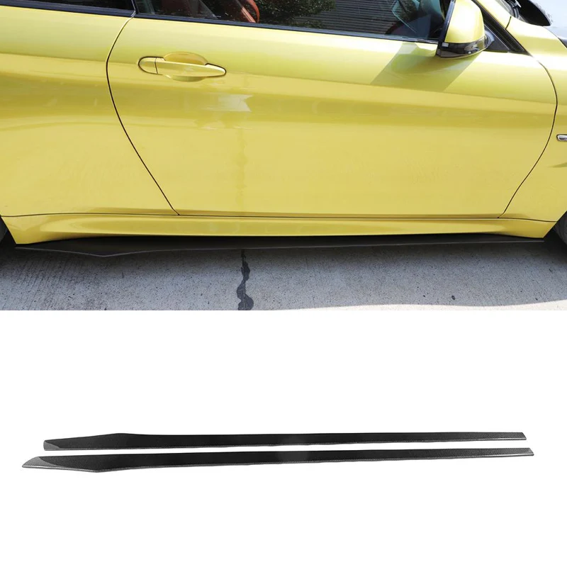 Universal Carbon Fiber 205CM Side Skirts Extension Splitter for BMW M6 F06 F12 F13 640i 650i E90 G30 E46 Etc. 2013-2019