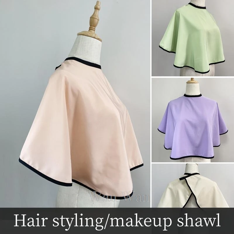 Makeup Shawl Hair Salon Hairstylist Hair Dryer Small Wai Cloth Thin Style Hairdressing Capes Barber Shop Styling Wrap Y0513