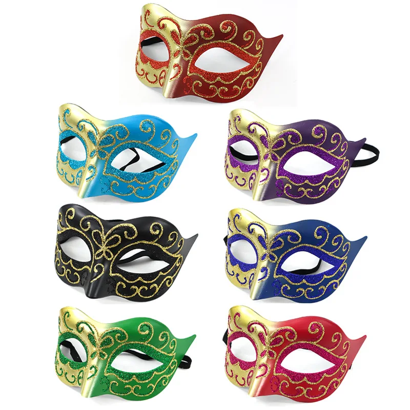 Retro Geschilderd Half Gezichtsmasker Kostuum Bal Prins Masker Mysterieuze Prop Feest Masker Kerst Maskerade Feest Cadeau