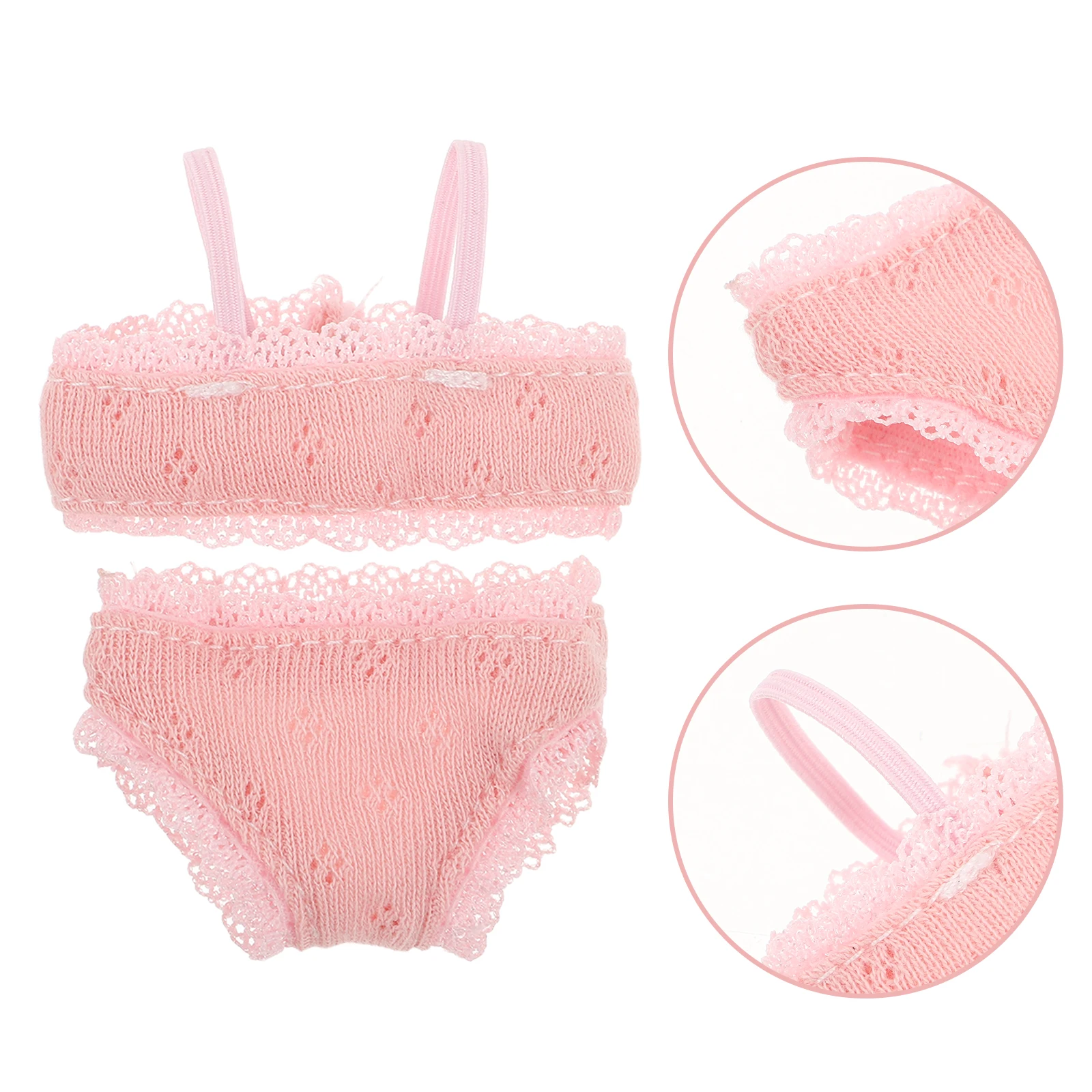 

1 set 1 Set Underwear Elegant Lace Stretchable Material For Clothes Realistic Costume Dress Up Accessories Pretend Play Mini