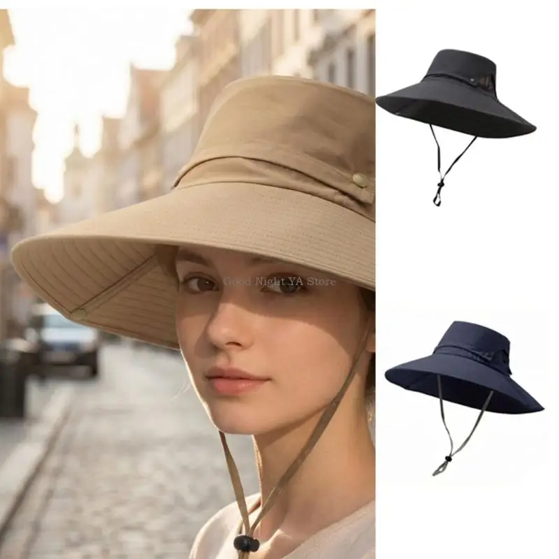Breathable Foldable Fisherman Hat For Men Convertible Top Design Wide Sun Cap Fashion Sun Protections Outdoor Caps