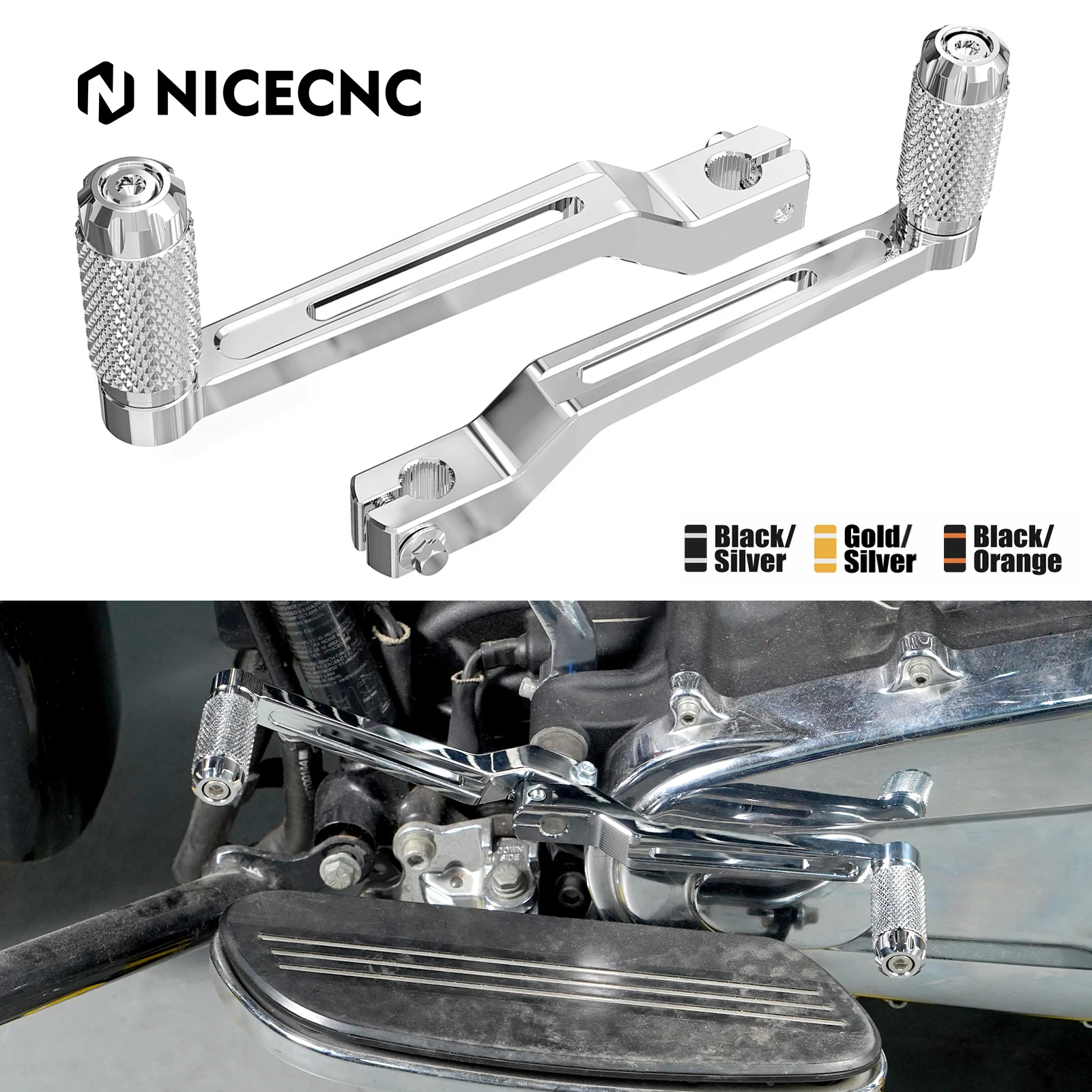 

NICECNC Gear Shifter Levers for Harley Road King FLHR 2017-2022 Softail Slim FLSL 18-21 Heritage Classic FLHC 20-21 Deluxe 18-20