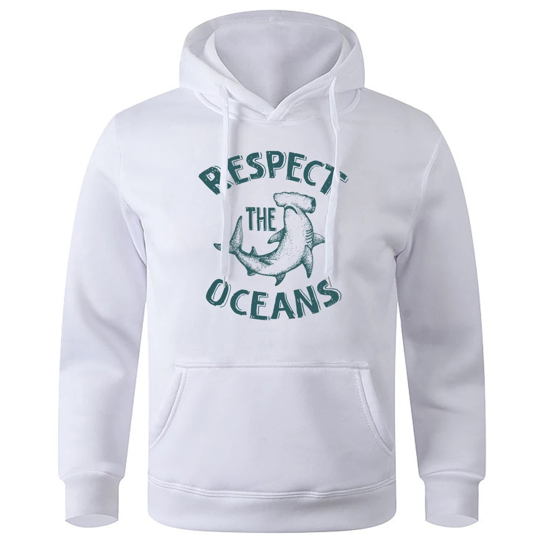 

Respect The Oceans Printing Hoodies Men Sports Breathable Warm Hoody Classic Retro Man Streetwear Casual Novelty Fashion Hooded