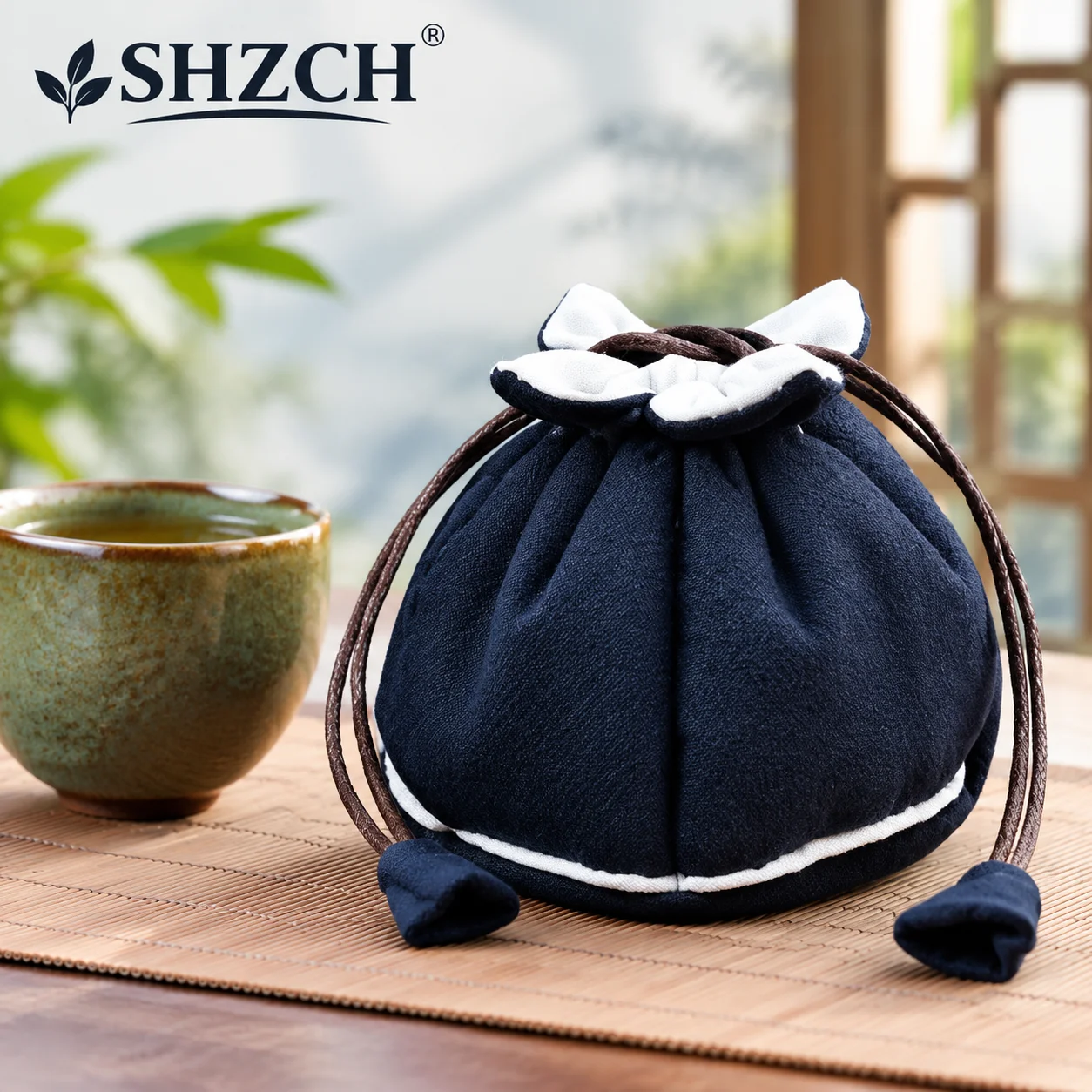 Thickened Purple Clay Tea Pot Cover Cotton Bundle Pocket Tea Cup Protective Storage Bag for Single Pot Tea Set