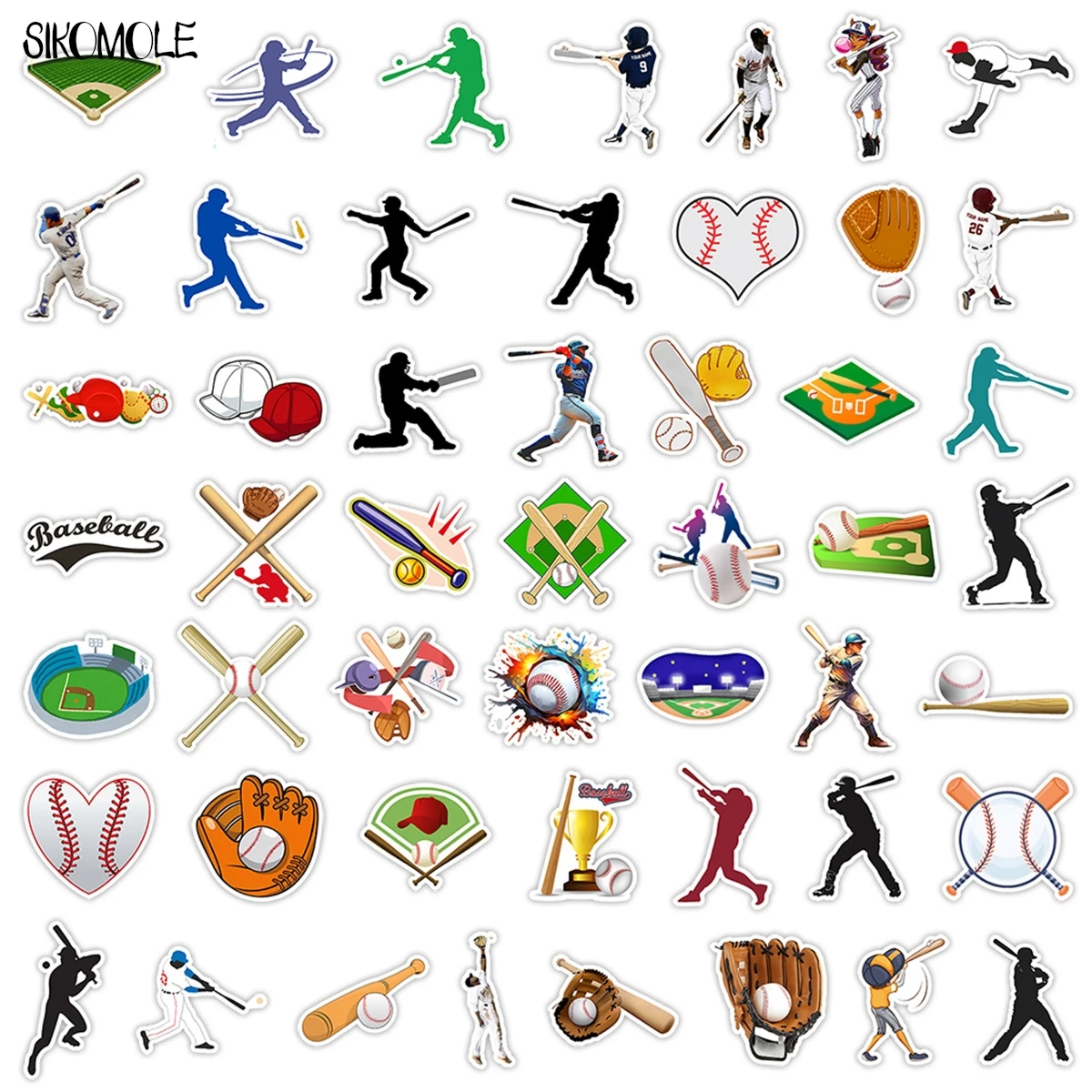 10/30/50PCS Sport Honkbal Leuke Stickers Esthetische DIY Decoratie Kinderen Speelgoed Kid Reisbagage Decal graffiti Sticker Pack