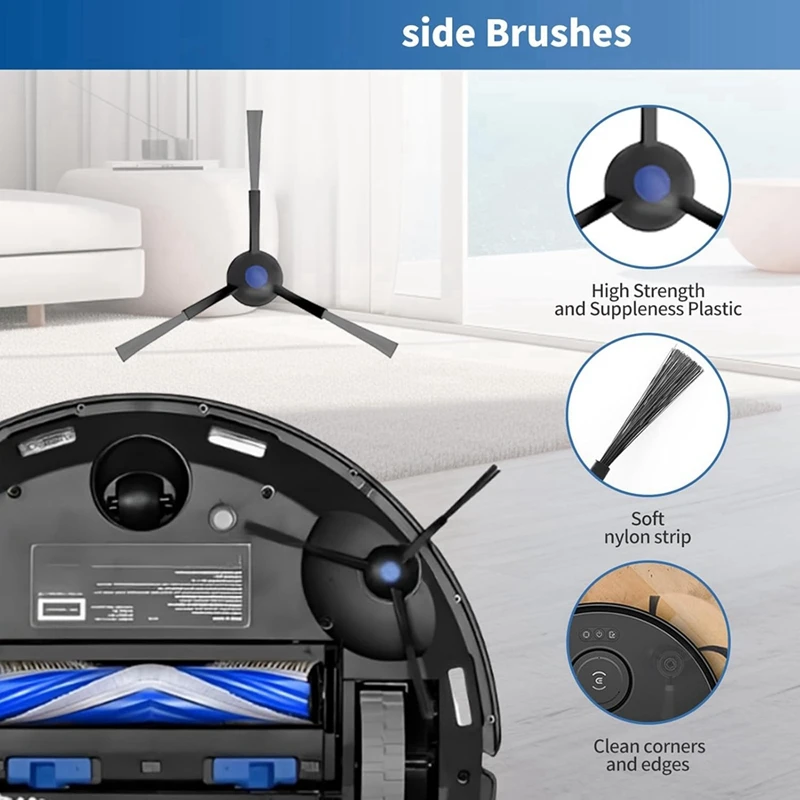 قطع غيار SANQ لملحقات المكنسة الكهربائية الروبوتية ECOVACS T30s فرشاة جانبية رئيسية مرشحات HEPA أكياس ممسحة