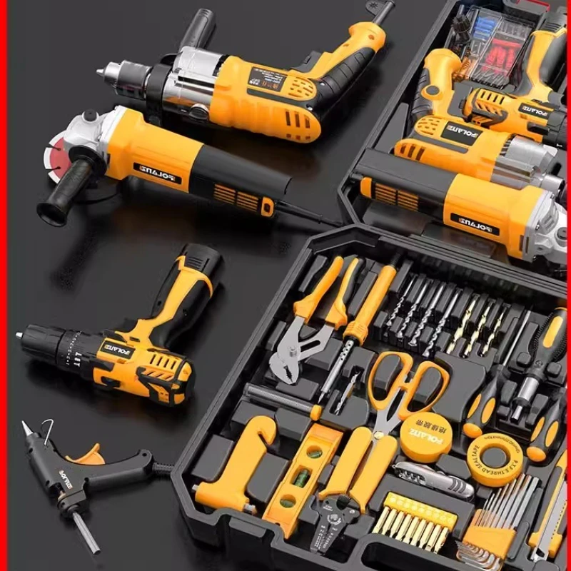 

Toolbox set Household multi-functional electric drill Electric