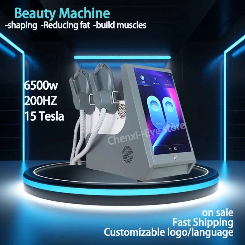 

Ems 15, машина для стимуляции мышц Tesla, машина для коррекции фигуры Ems-RF, портативная машина для похудения с двойной ручкой