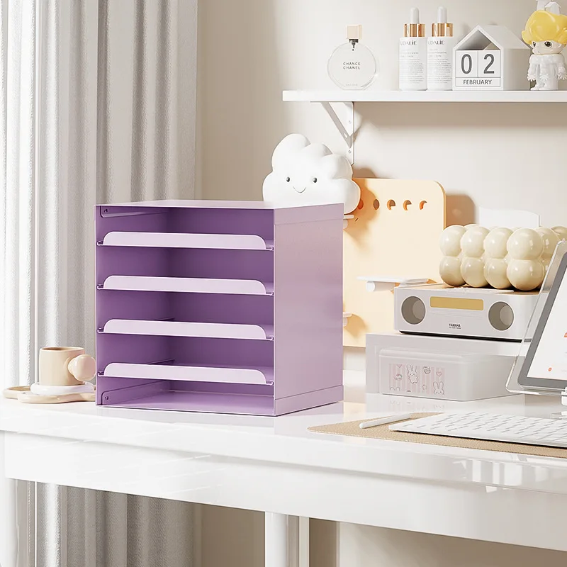 

Modern Simple Letter Tray File Tray Desktop Storage Cabinet Wrought Iron Cosmetics Storage Box Pull-out Storage Rack