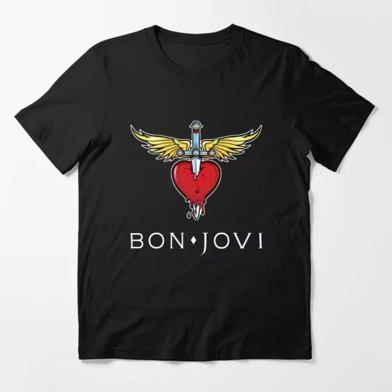 Bon Jovi 2026 Tour Unisex Baumwoll-T-Shirt Y2k Sommer Neu Rundhals Kurzarm Hip Hop Harajuku Herren Damen und Männer T-Shirt
