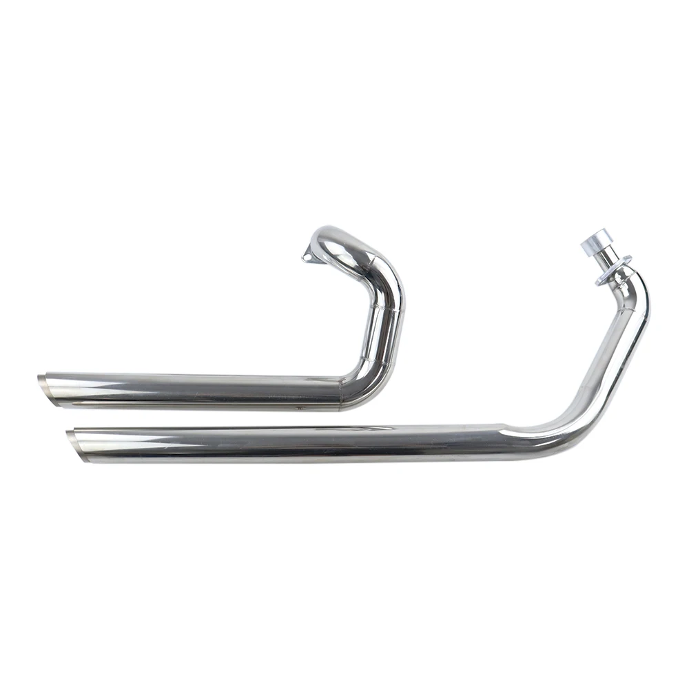 Silenziatore slash down per sistema di scarico completo 2 in 2 - Cromo/Nero adatto per Yamaha Virago 535 XV 400 XV400 1991-1994 XV535 1984-2004