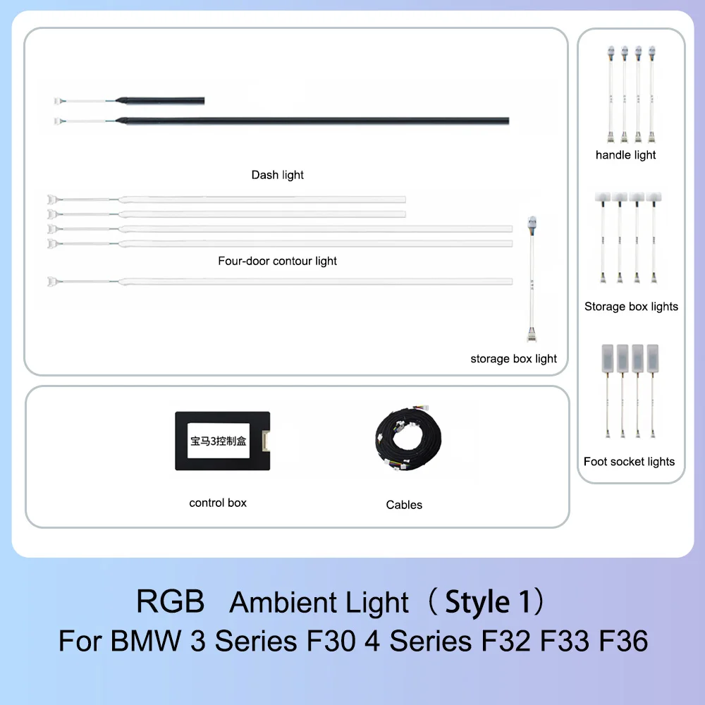 Dynamische Actieve Omgevingsverlichting Voor BMW 3 Serie F30 4-serie F32 F33 F36 LED Licht Upgrade Accessoires Sfeerverlichting
