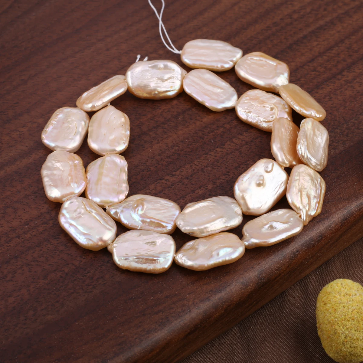 Natural Freshwater Pearl Baroque Beaded Yellow  Irregular Shape Loose Bead for Jewelry Making DIY Necklace Bracelet Accessories