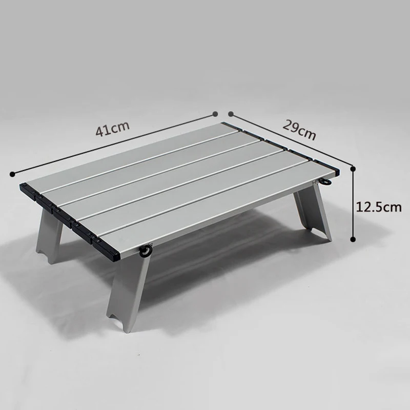 Portable Outdoor Aluminum Folding Table Ultra-light Camping Picnic Table Folding Lightweight Laptop Table for Outdoor Activities