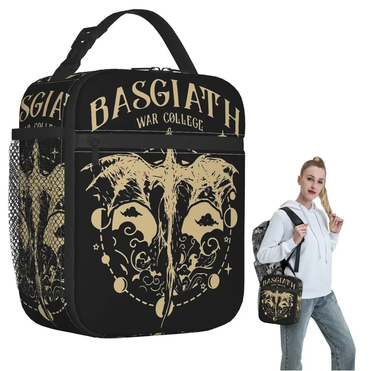 Basgiath War College 20 Fourth Wing Insulated Lunch Bag for Women Children Leakproof Food Boxes Thermal Lunch Box Tote