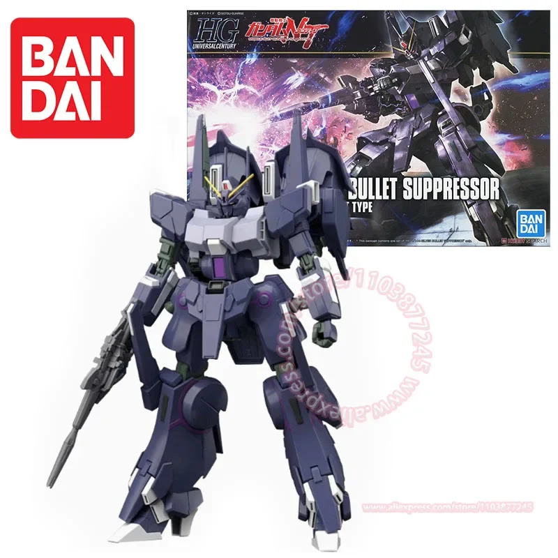 BANDAI HGUC 1/144 ARX-014S SIVER BULLET SUPPRESSOR Trendy Figure Animation Peripheral Assembly Model Children's Toy Ornaments