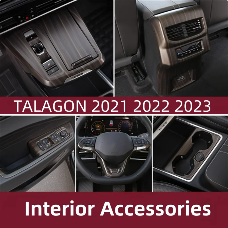 Dla Volkswagen TALAGON 2021 2022 20223 akcesoria wewnętrzne podłokietnik drzwi przełącznik okna Panel ochronny pokrywy tapicerka