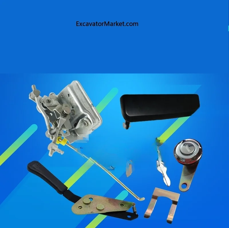 For Kobelco SK60SR 70SR Excavator Cab Door lock Lock block inner grip outer cylinder Excavator Accessories Excavator Accessories