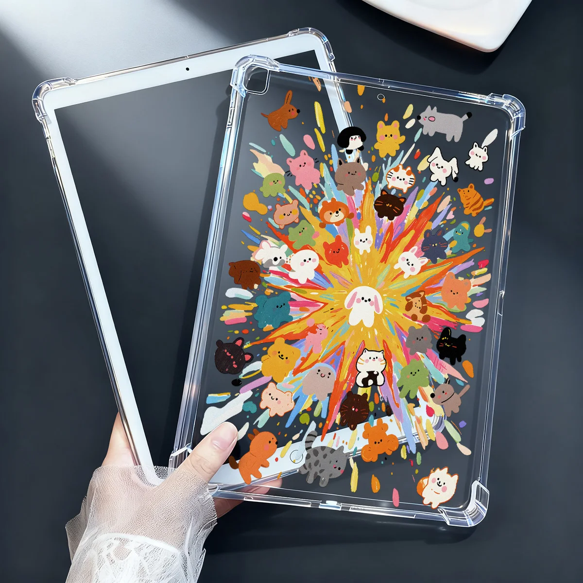 Painted Animals Case For iPad Pro 12.9 13 11 inch 9.7 iPad 11 10.9 6 5 10.2 4 3 2 Mini 7 6 5 4 3 2 1 Air 13 11 2 Fundas Capa