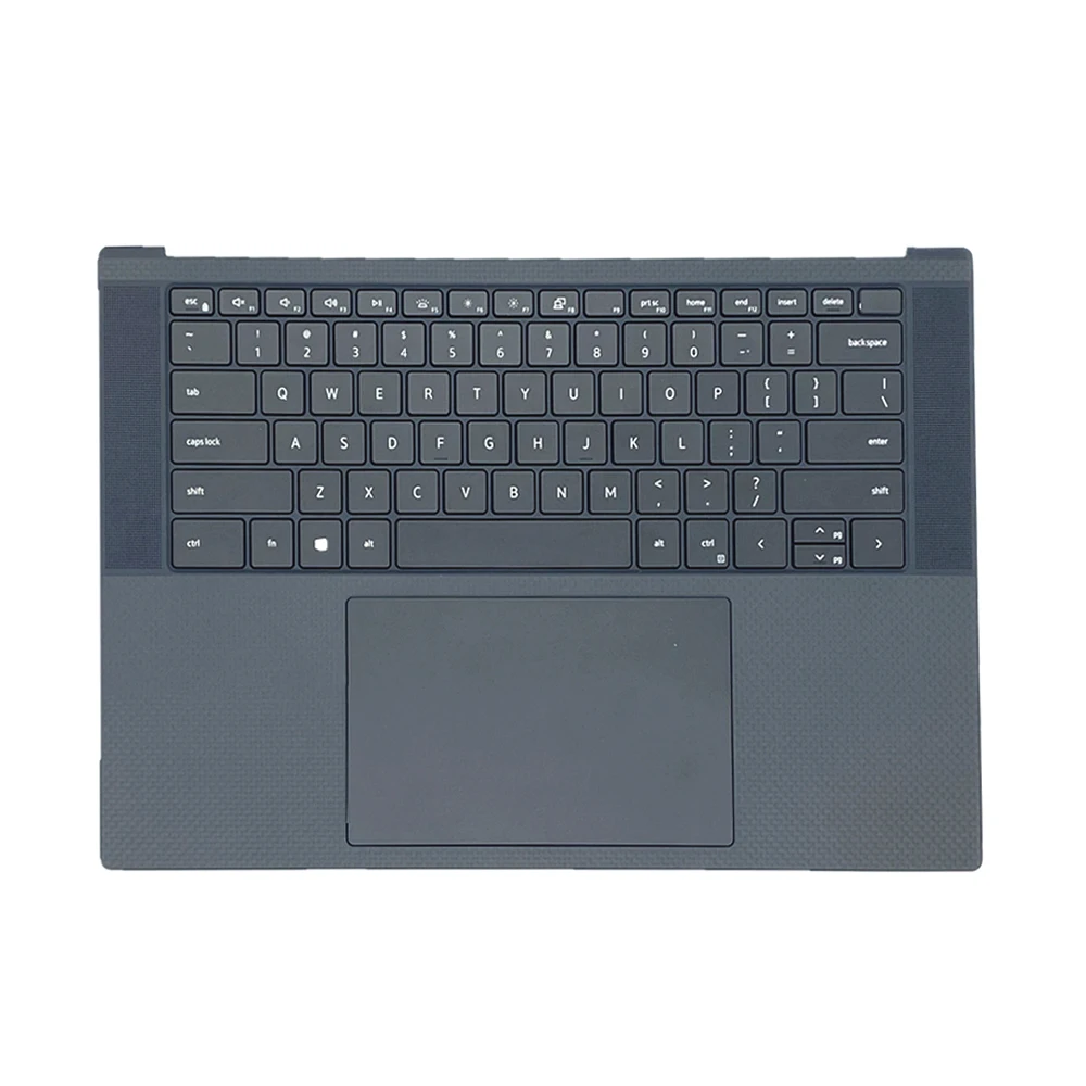 Inglês Laptop Palmrest com Touchpad, Dell, XPS 15, 9510, precisão 5560, 05Y9T0, 5Y9T0, teclado retroiluminado, preto superior