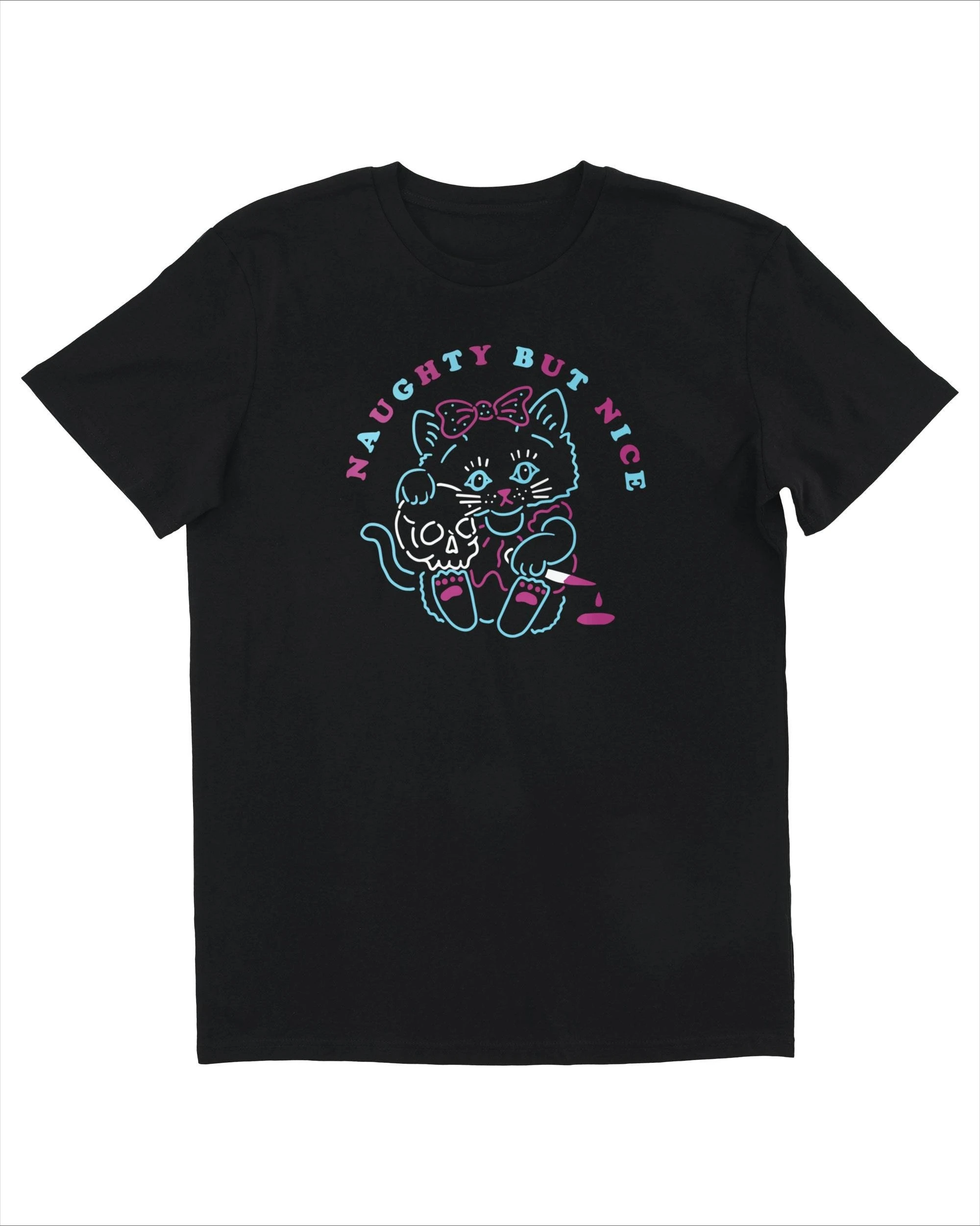 

Naughty But Nice Graphic Printing Summer Luxury Brand Cotton Men's and Women's T-Shirts Short Sleeves Street Fashion Trend