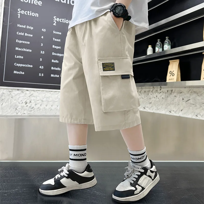 

Children's Shorts Wholesale Crawler2024Summer Pure Cotton Boys' Pants Fifth Pants Medium and Big Children Trendy One Piece Drops