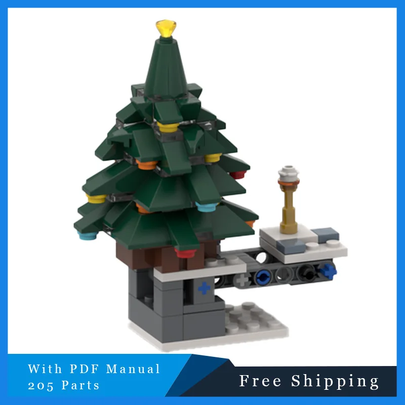 205 STKS MOC Creatieve Bouwsteen Model Kerstboom Technologie Modulaire Kinderen Puzzel Speelgoed Onderwijs Set Verjaardagscadeau 2025