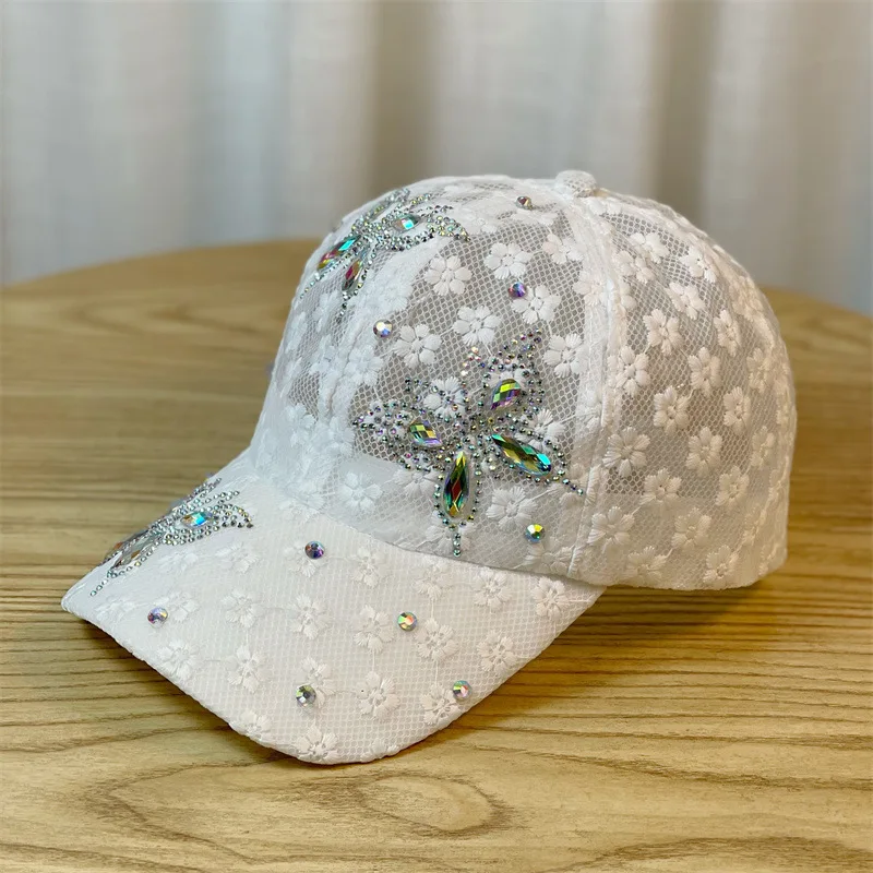 Lace Butterfly Women's Spring Summer New Breathable Versatile Sunshade Hat Outdoor Hollow Baseball Cap Fashionable Accessory