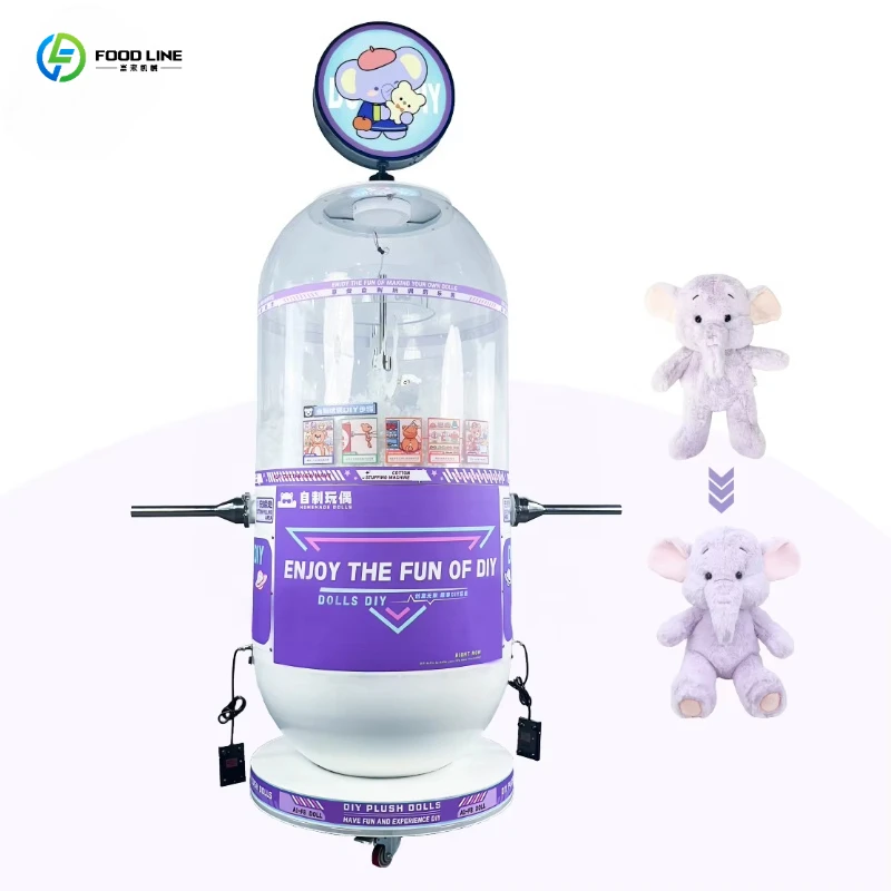 Stuffed Animal Vending Machine Automatic Cotton Filler Self-Service DIY for Kid's Entertainment Center