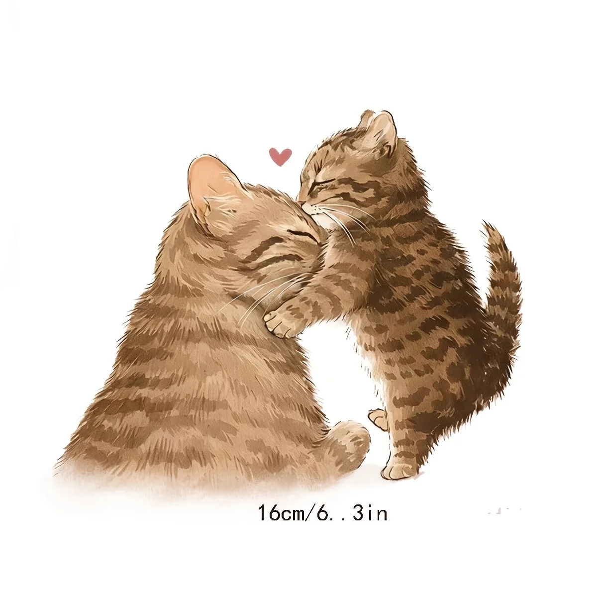 Cute Hugging Cats Vinyl Sticker, Waterproof Decal for Car, Laptop, Water Bottle & Daily Decor