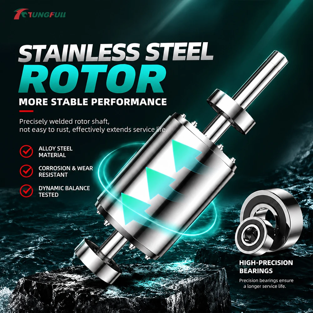 TUNGFULL Household Dirty Water Drain Sump Pump Submersible Sewage Pump For Basement Septic Tank Farm Wastewater Drainage