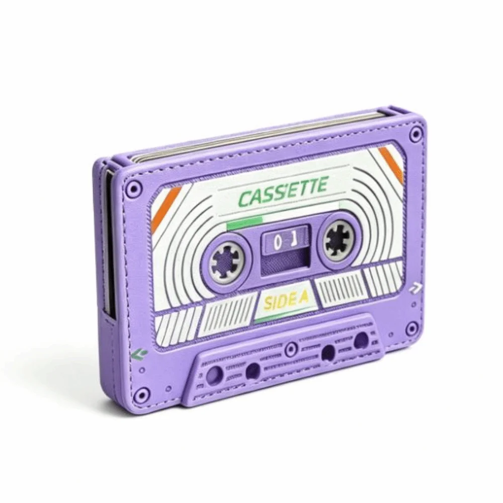 3D Printed Cassette Tape Card Holder Creative Retro Style Card Sleeve Collectible Card Holder Business Card Case