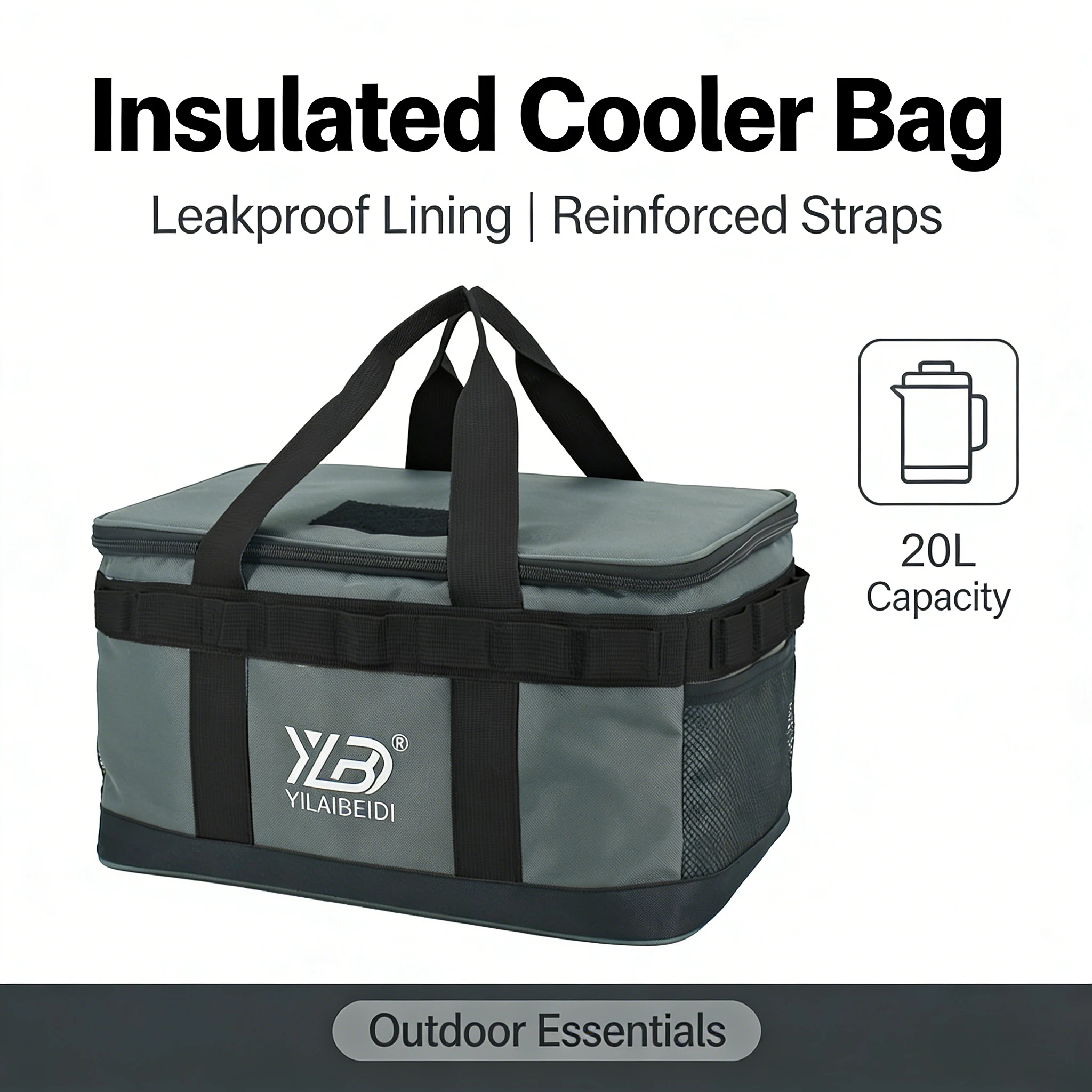 

Cross-border outdoor camping equipment Camping supplies storage bag Portable chilled ice bag Thickened folding thermal