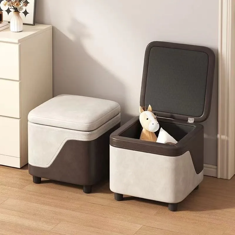 Small stool household storage stool toy storage box stool entry shoe change stool door can sit in the living room coffee table