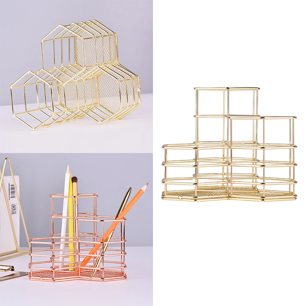

Wrought Iron Holder Desk ganizer for Stationery Makeup Brushes Modern Brush Holder Design Office School Supplies
