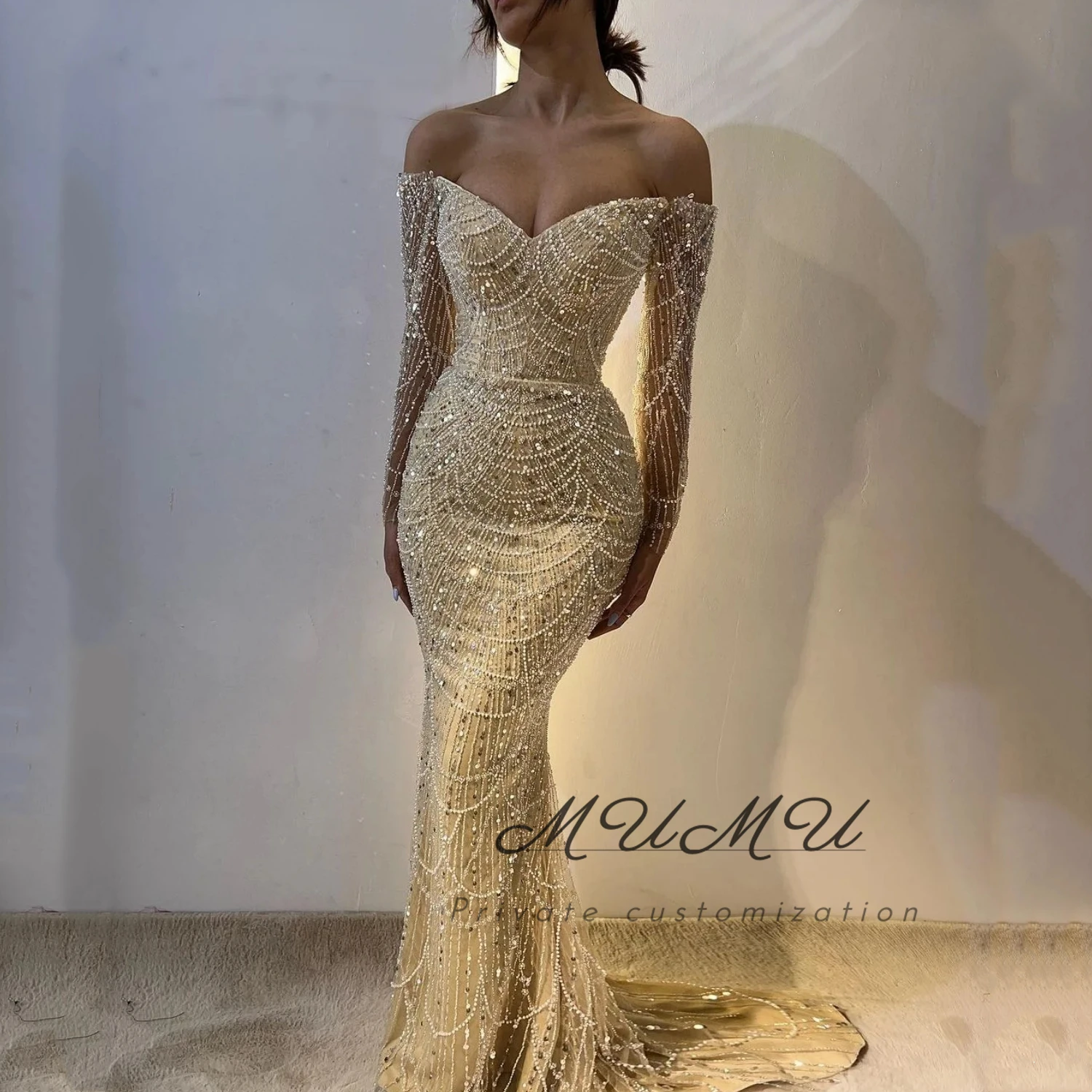 

MuMu Customized Elegant Party Dresses 2025 Платье Вечернее Women's Mermaid Evening Dress فساتين سهرة Elegant Cocktail Dresses