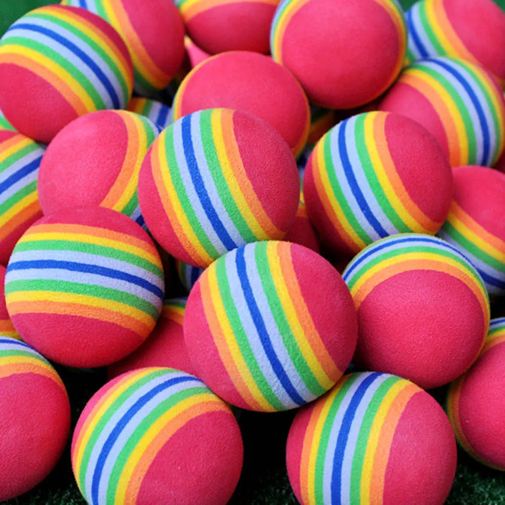 8 قطعة 38 مللي متر كرات تدريب الجولف إيفا الملونة خفيفة الوزن آمنة للأثاث والنوافذ الزجاجية ممارسة في أي مكان كرة إسفنجية #3