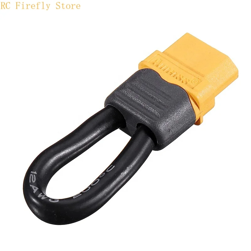 Bind Plug Loop Connector Short Circuit Battery Jumper Cable Wire XT60 XT60H Female Plug 12AWG For RC Battery DIY Parts